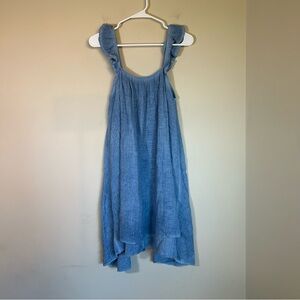Tempo Paris M/L Women's Gauze Tank Dress Ruffle Shoulder‎ Flowy